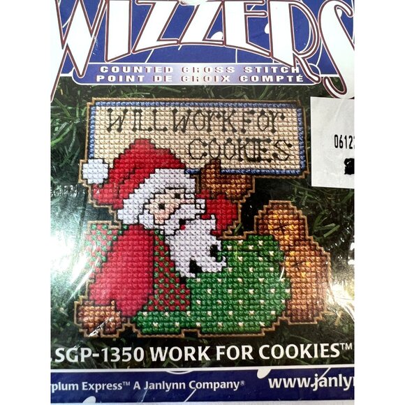 Wizzers & Design Works Crafts Santa Cross Stitch Kits Greeting Card - Picture 2 of 5